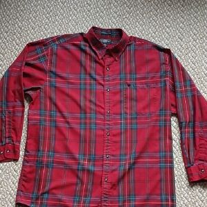 Knights Sportswear Red and Green Plaid Men's Shirt